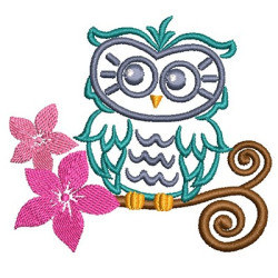 Embroidery Design Owl In The Shelter