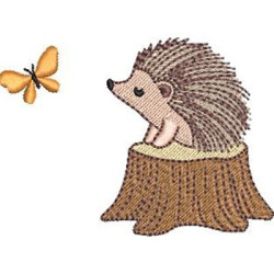 PORCUPINE AND BUTTERFLY