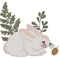 Embroidery Design Rabbit In The Bush