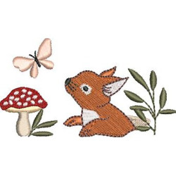 Embroidery Design Squirrel In The Burrow