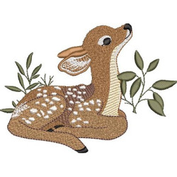 Embroidery Design Wood Deer