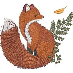Embroidery Design Fox In The Bush