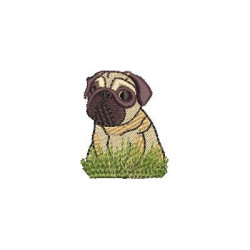 Diseño Para Bordado Doguillo Pug