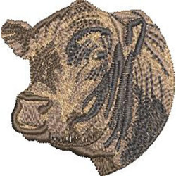 Embroidery Design Cow Bust