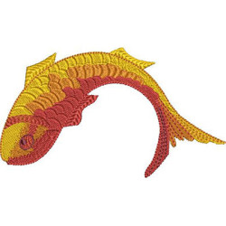 Matriz De Bordado Peixe Dourado 14 Cm