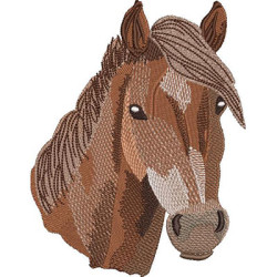 Matriz De Bordado Cabeça De Cavalo 16 Cm