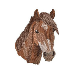 Matriz De Bordado Cabeça De Cavalo 8 Cm