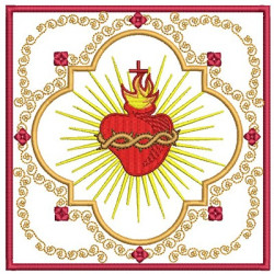 EMBROIDERED ALTAR CLOTHS SACRED HEART 196