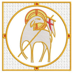 Diseño Para Bordado Conjunto De Altar Cordeiro 212
