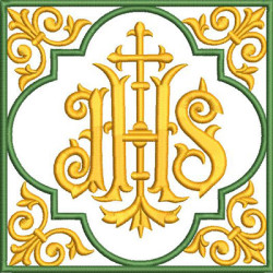 Diseño Para Bordado Ornamentos Liturgicos Jhs 286