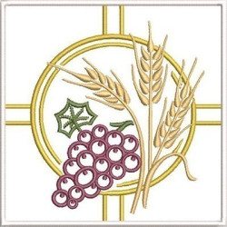 Diseño Para Bordado Ornamentos Liturgicos Trigo Y Uvas 315