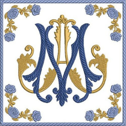 Matriz De Bordado Conjunto Alfaias Cruz Mariana 317