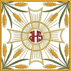 Embroidery Design Embroidered Altar Cloths Jhs Cross With Wheats 334