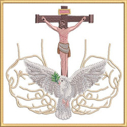 Embroidery Design Altar Cloths Crucified Jesus 349
