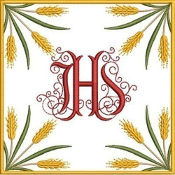 Embroidery Design Altar Cloths Jhs With Wheats 366