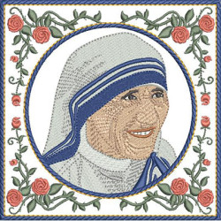 Diseño Para Bordado Juego De Altar Madre Teresa De Calcuta 389