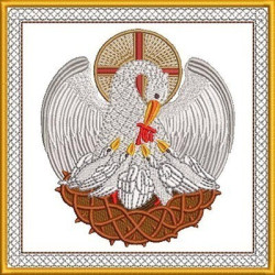 Embroidery Design Altar Cloths Liturgical Pelican 408