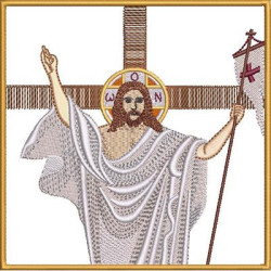 Diseño Para Bordado Juego De Altar Jesús Resucitó 409