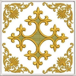 Embroidery Design Altar Cloths Decorated Cross 414