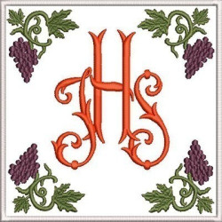 Embroidery Design Altar Cloths Grapes With Jhs 416