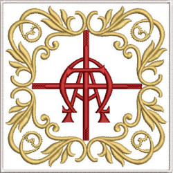 Diseño Para Bordado Juego De Altar Alfa Y Omega 466