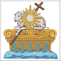 Embroidery Design Altar Cloths Lamb With Monstrance 471