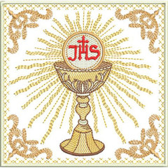 Embroidery Design Altar Cloths Rippled Chalice 474..