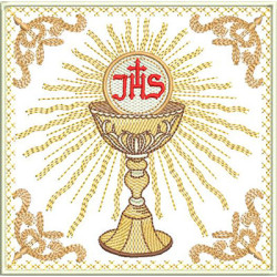 Embroidery Design Altar Cloths Rippled Chalice 474