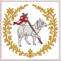 Embroidery Design Altar Cloths Lamb In Frame 480..