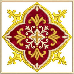 Embroidery Design Altar Cloths Decorated Cross Applied..