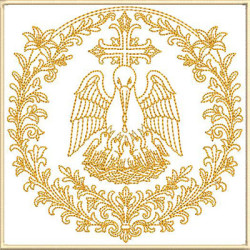 Embroidery Design Altar Cloths Contoured Pelican 486