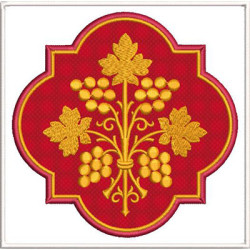 Diseño Para Bordado Juego De Altar Uvas 488