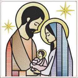 Diseño Para Bordado Juego De Altar Sagrada Familia 491