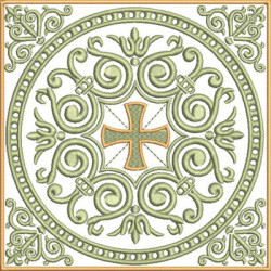 Embroidery Design Altar Cloths Decorated Cross 499