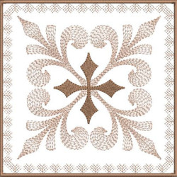 Embroidery Design Altar Cloths Decorated Cross Rippled 505