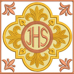 Diseño Para Bordado Juego De Altar Jhs Aplicado 509