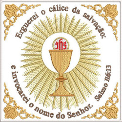 Diseño Para Bordado Juego De Altar Cáliz De La Salvación 514
