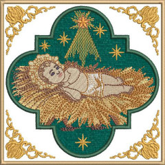 Embroidery Design Altar Cloths Birth Of Jesus 517..