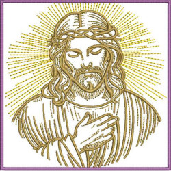 Embroidery Design Altar Jesus Outlined 558