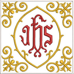 Diseño Para Bordado Juego De Altar Jhs Decorado 562