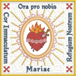 Diseño Para Bordado Juego De Altar Inmaculada Escrito En Latín 564