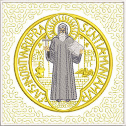 Diseño Para Bordado Juego De Altar San Benito 565