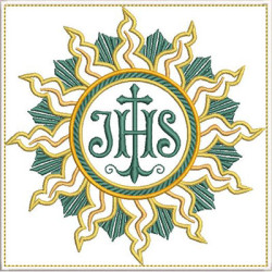 Diseño Para Bordado Juego De Altar Jhs Dominus Vobiscum