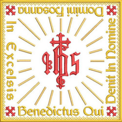 Diseño Para Bordado Juego De Altar Jhs Escrito En Latín 569