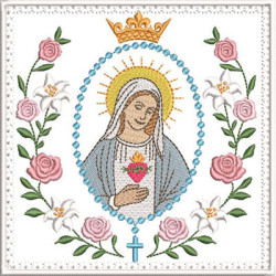 Diseño Para Bordado Juego De Altar Inmaculado Corazón 572