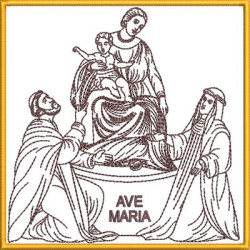 Diseño Para Bordado Juego De Altar Nuestra Señora Del Rosario De Pompeya