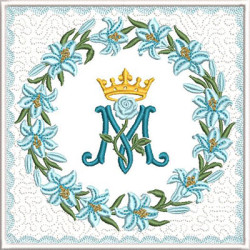 Diseño Para Bordado Juego De Altar Marías Lirio 578