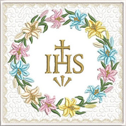 Diseño Para Bordado Juego De Altar Lirios Ihs 580