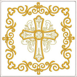 Diseño Para Bordado Juego De Altar Cruz 584