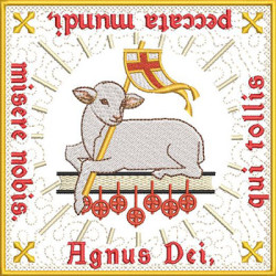 Embroidery Design Altar Lamb Set Agnus Dei 585